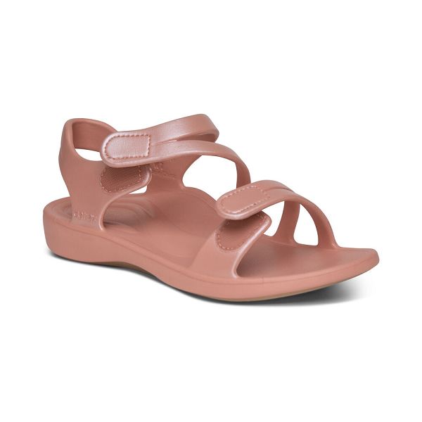 Aetrex Women's Jillian Sport Water-Friendly Sandals Pink Sandals UK 7442-197